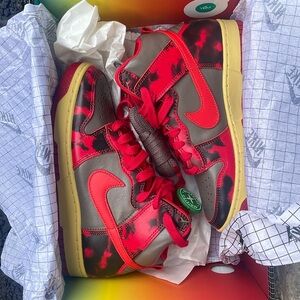 Brand new Nike Dunk High 1985 Red Acid Wash